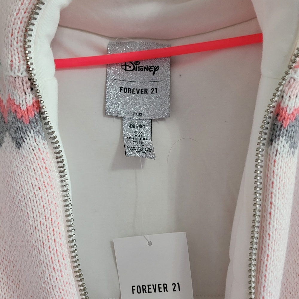 ‼️SOLD! Nwt Disney x Forever 21 Minnie Mouse Zip-Up Sweater Jacket - Picture 4 of 6